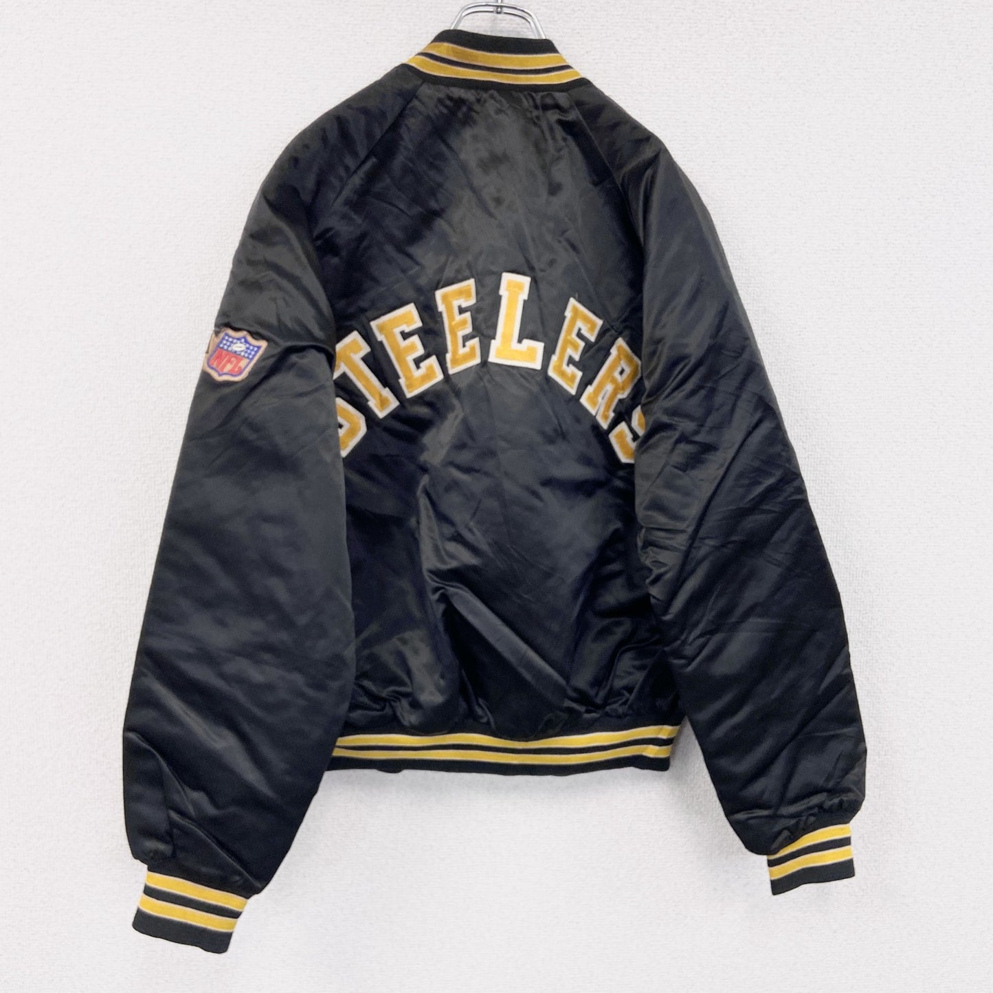 80s～　Chalk Line　NFL　STEELERS　スタジャン/スタジアムジャケット　黒　ブラック　Mサイズ