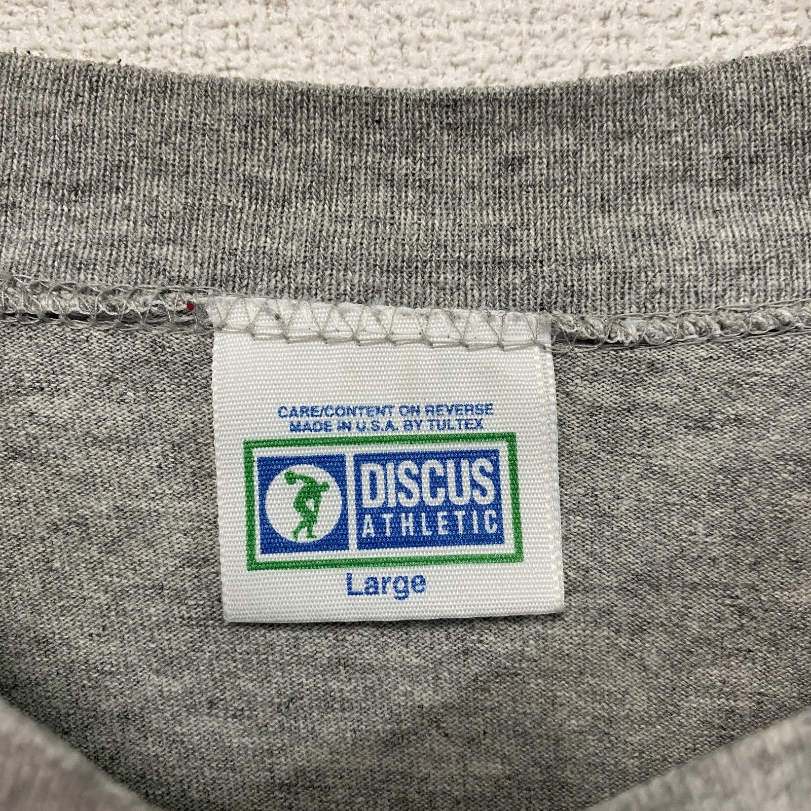 ～90s　DISCUS ATHLETIC　長袖Tシャツ/ロンT　ヴィンテージ　グレー　Lサイズ