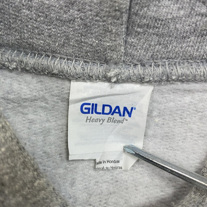 GILDAN　ギルダン　スウェットパーカー/フーディー　アーチプリント　灰色　グレー　