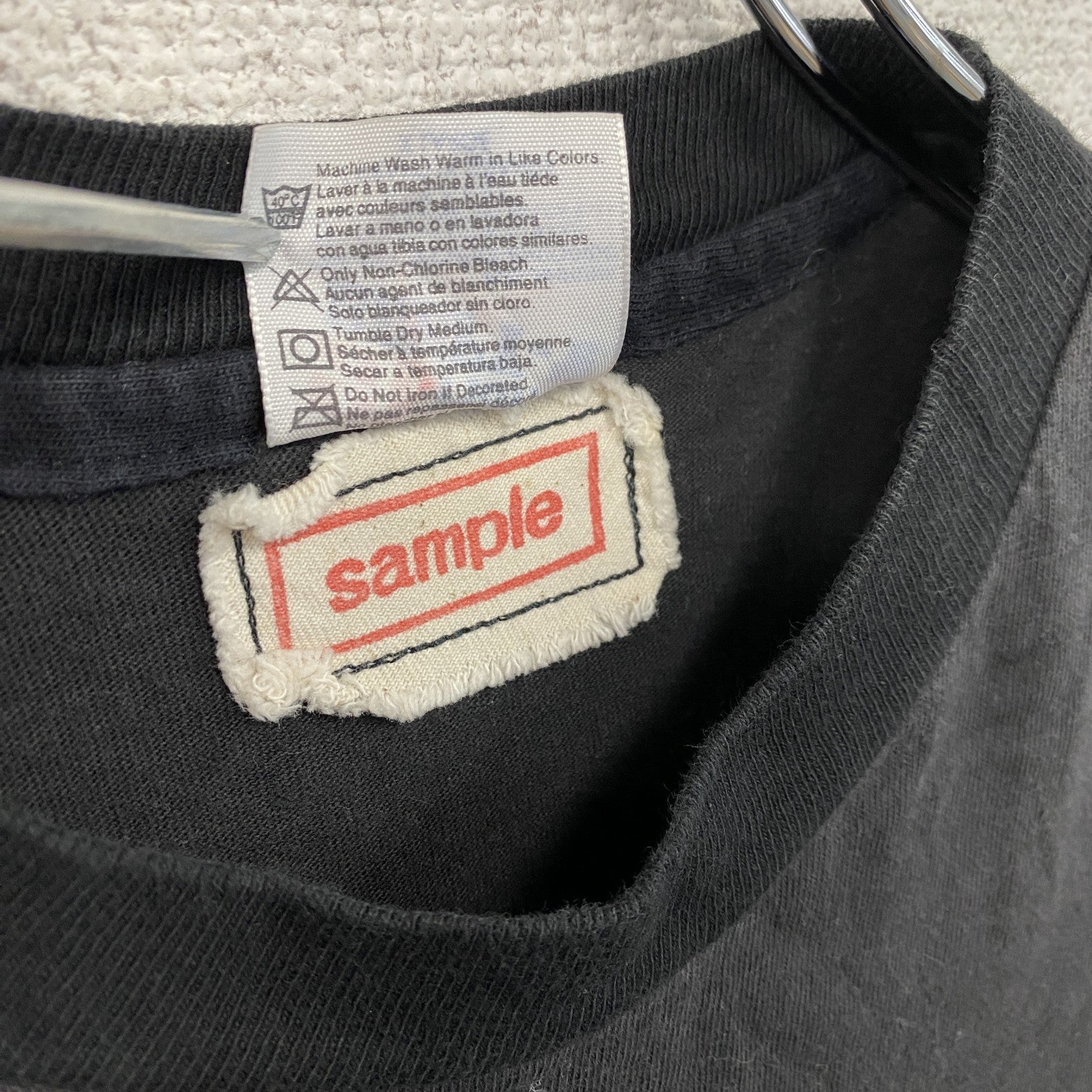 Hanes　ヘインズ　sample　サンプル　チュニック　リメイク　黒　ブラック　XLサイズ