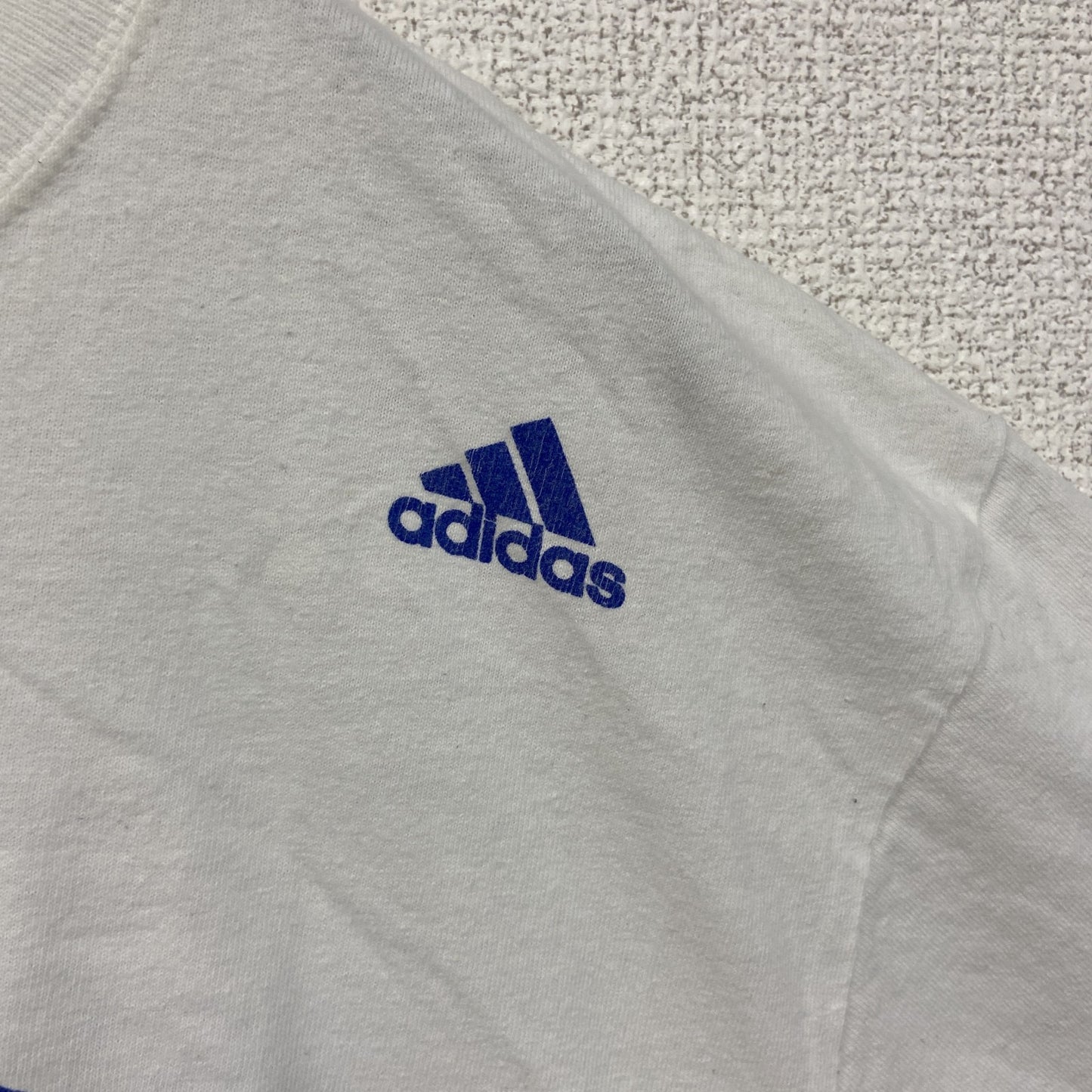 古着 used　adidas アディダス　NBA　NUEVA YORK　半袖プリントTシャツ　白　ビックシルエット　XLサイズ