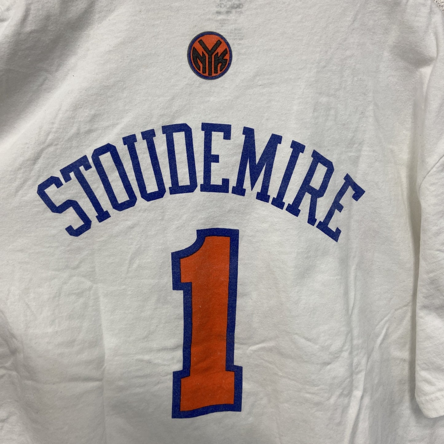 古着 used　adidas アディダス　NBA　NUEVA YORK　半袖プリントTシャツ　白　ビックシルエット　XLサイズ