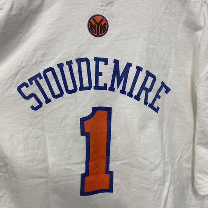 古着 used　adidas アディダス　NBA　NUEVA YORK　半袖プリントTシャツ　白　ビックシルエット　XLサイズ