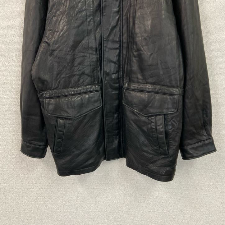 90s　BARACUTA　バラクータ　ラムレザーカーコート　レザーコート　レザージャケット　黒　ブラック　XLサイズ