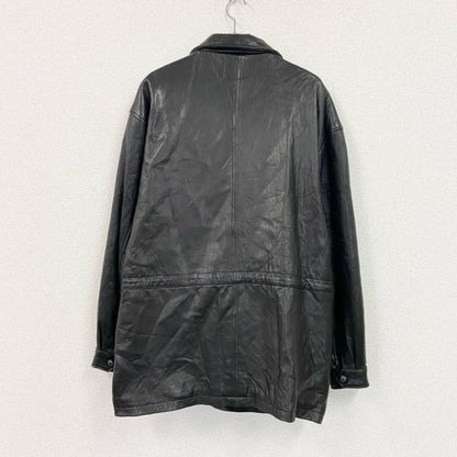 90s　BARACUTA　バラクータ　ラムレザーカーコート　レザーコート　レザージャケット　黒　ブラック　XLサイズ