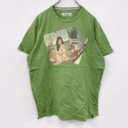 BEN SHERMAN　ベンシャーマン　半袖プリントTシャツ　ライトグリーン　黄緑