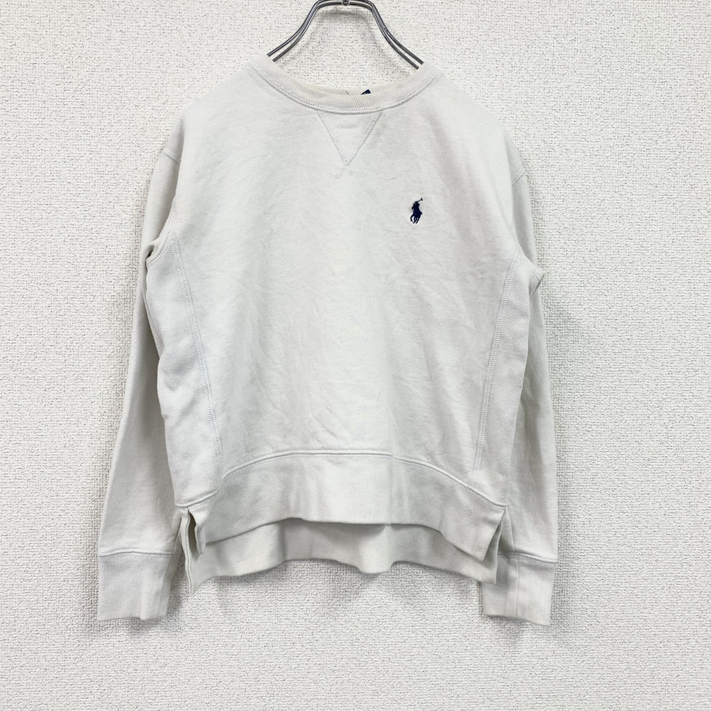 POLO RALPH LAUREN　ラルフローレン　スウェット/トレーナー　前V　白　ホワイト　XSサイズ