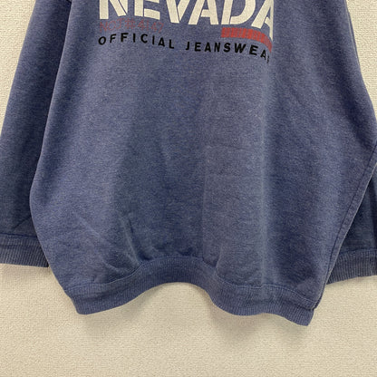90s～　NEVADA　スウェット/トレーナー　ヴィンテージ　青　ブルー　ワンサイズ