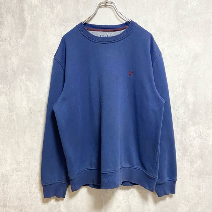 古着 used　IZOD　アイゾッド　長袖クルーネックスウェット　トレーナー　ワンポイント刺繍　ネイビー　Lサイズ