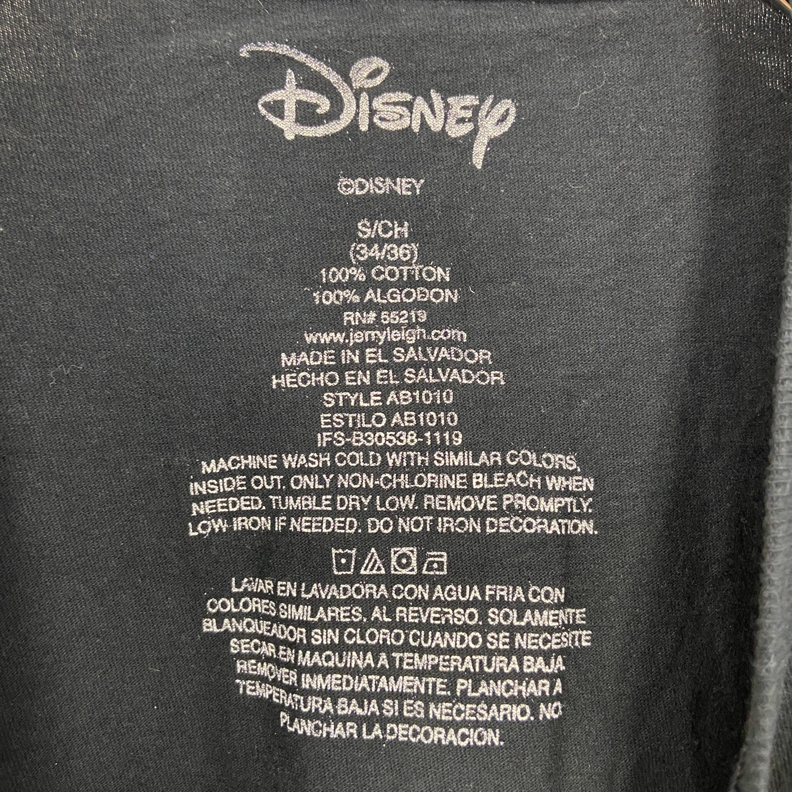古着 used　Disney ディズニー　半袖プリントTシャツ　ミッキー＆フレンズ　2020　ネオンカラー　黒　ブラック　Sサイズ