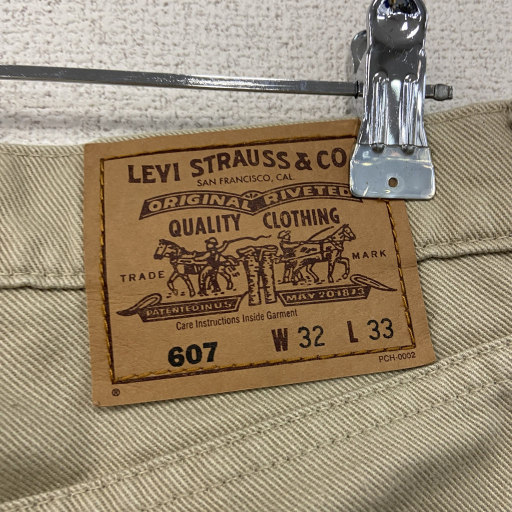 Levi’s　リーバイス　607　デニムパンツ/ジーンズ　オレンジタブ　ジップフライ　ベージュ　W32サイズ