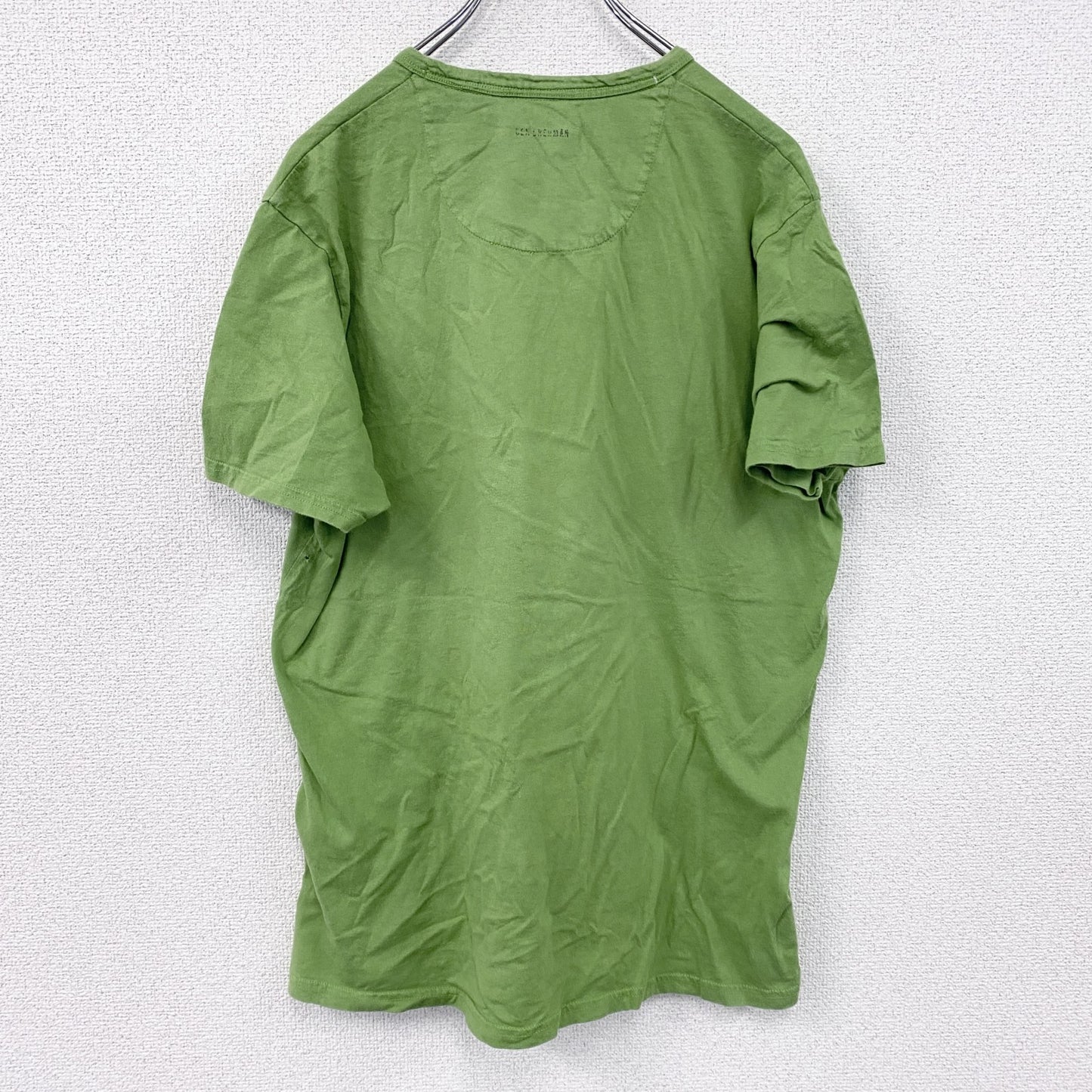 BEN SHERMAN　ベンシャーマン　半袖プリントTシャツ　ライトグリーン　黄緑