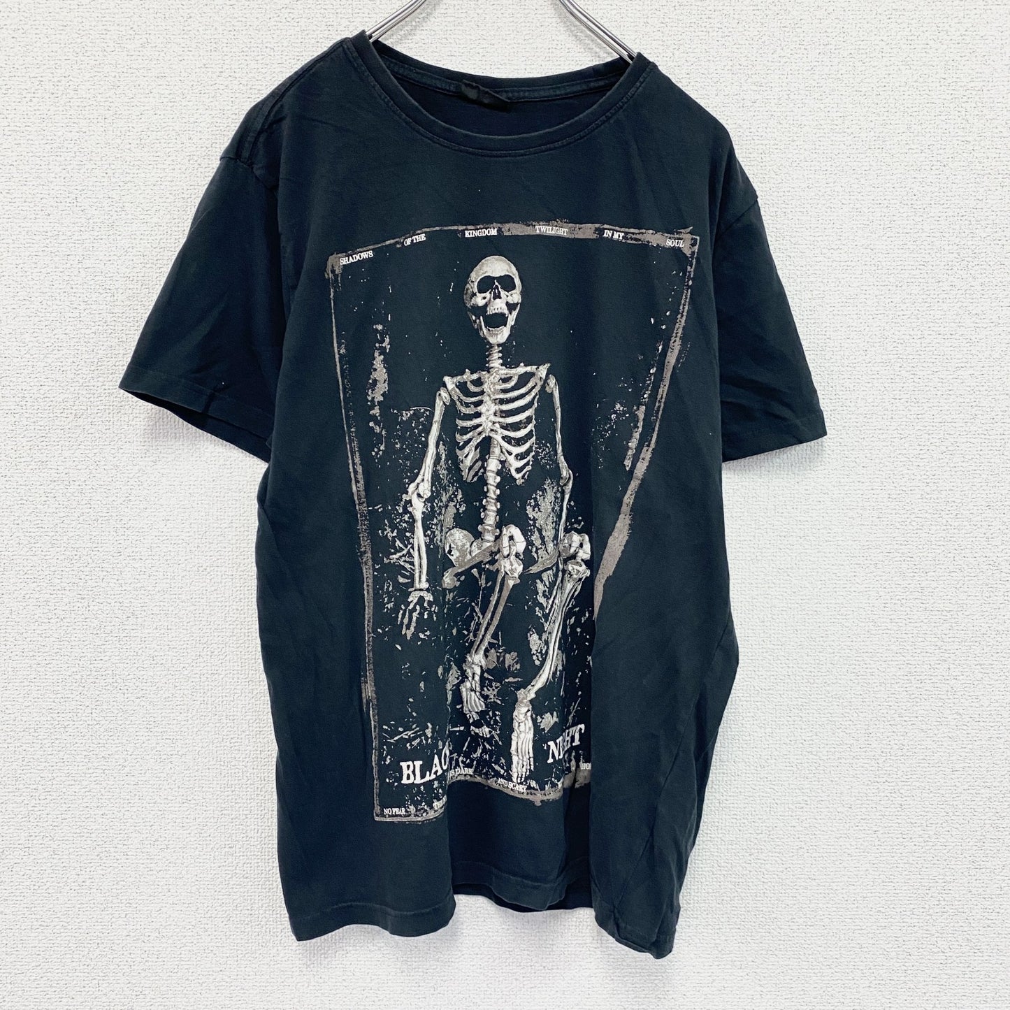 INFINITY　インフィニティ　半袖プリントTシャツ　スカル　黒　ブラック　Lサイズ