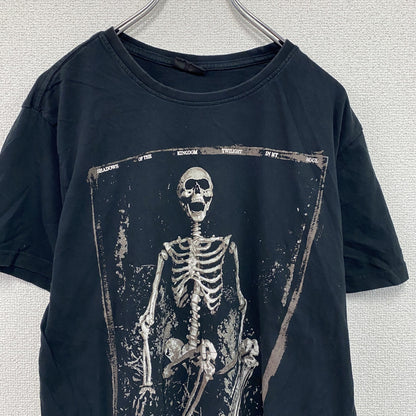 INFINITY　インフィニティ　半袖プリントTシャツ　スカル　黒　ブラック　Lサイズ