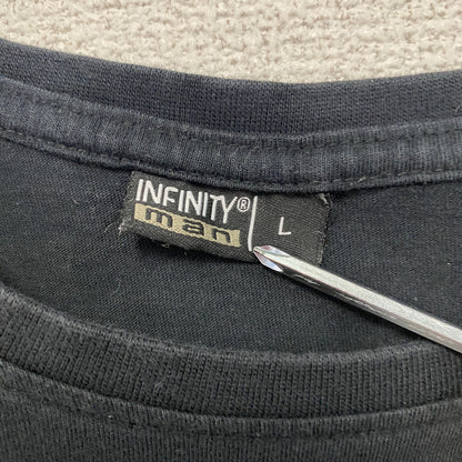 INFINITY　インフィニティ　半袖プリントTシャツ　スカル　黒　ブラック　Lサイズ
