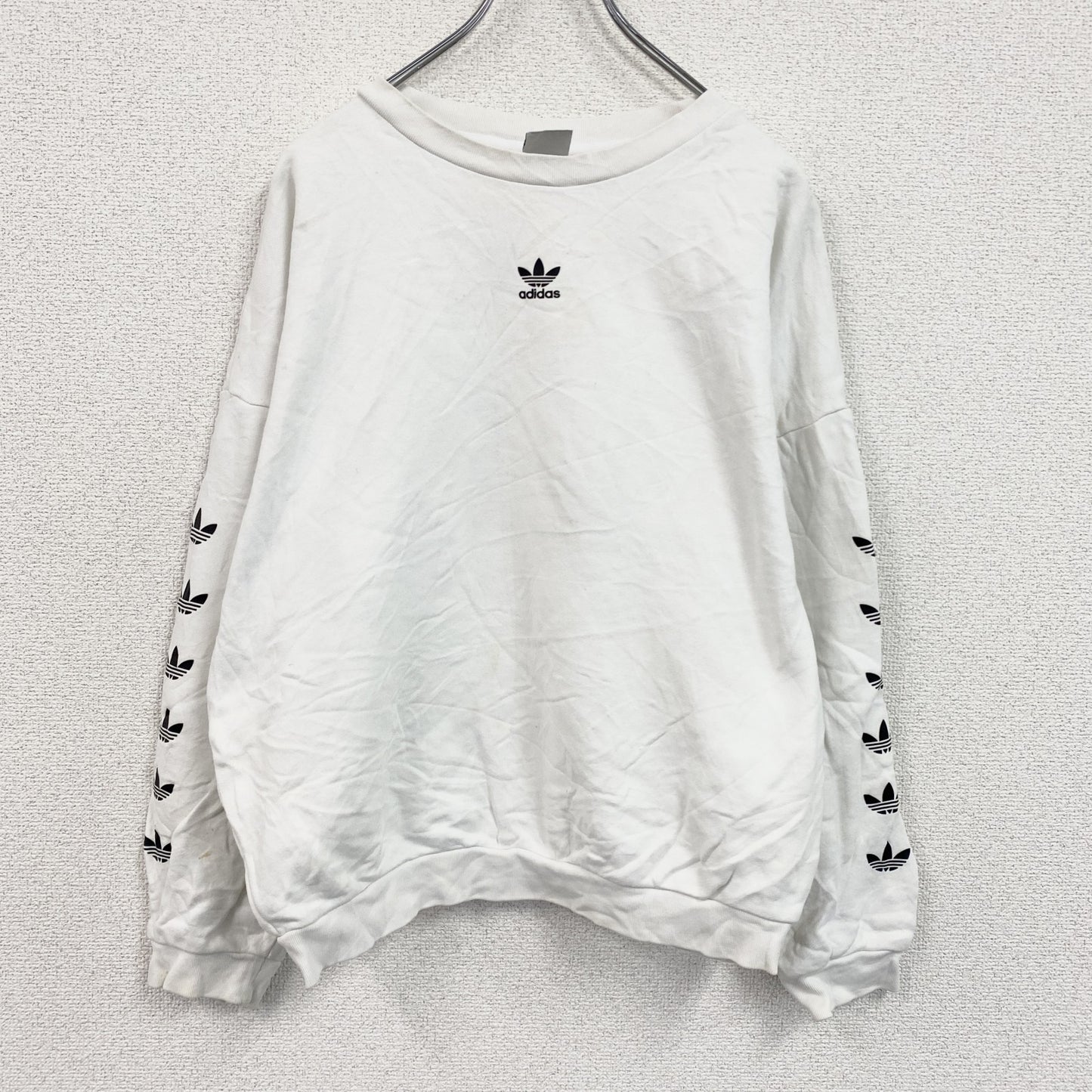 adidas　アディダス　スウェット/トレーナー　トレフォイルロゴ　白　ホワイト　OTサイズ