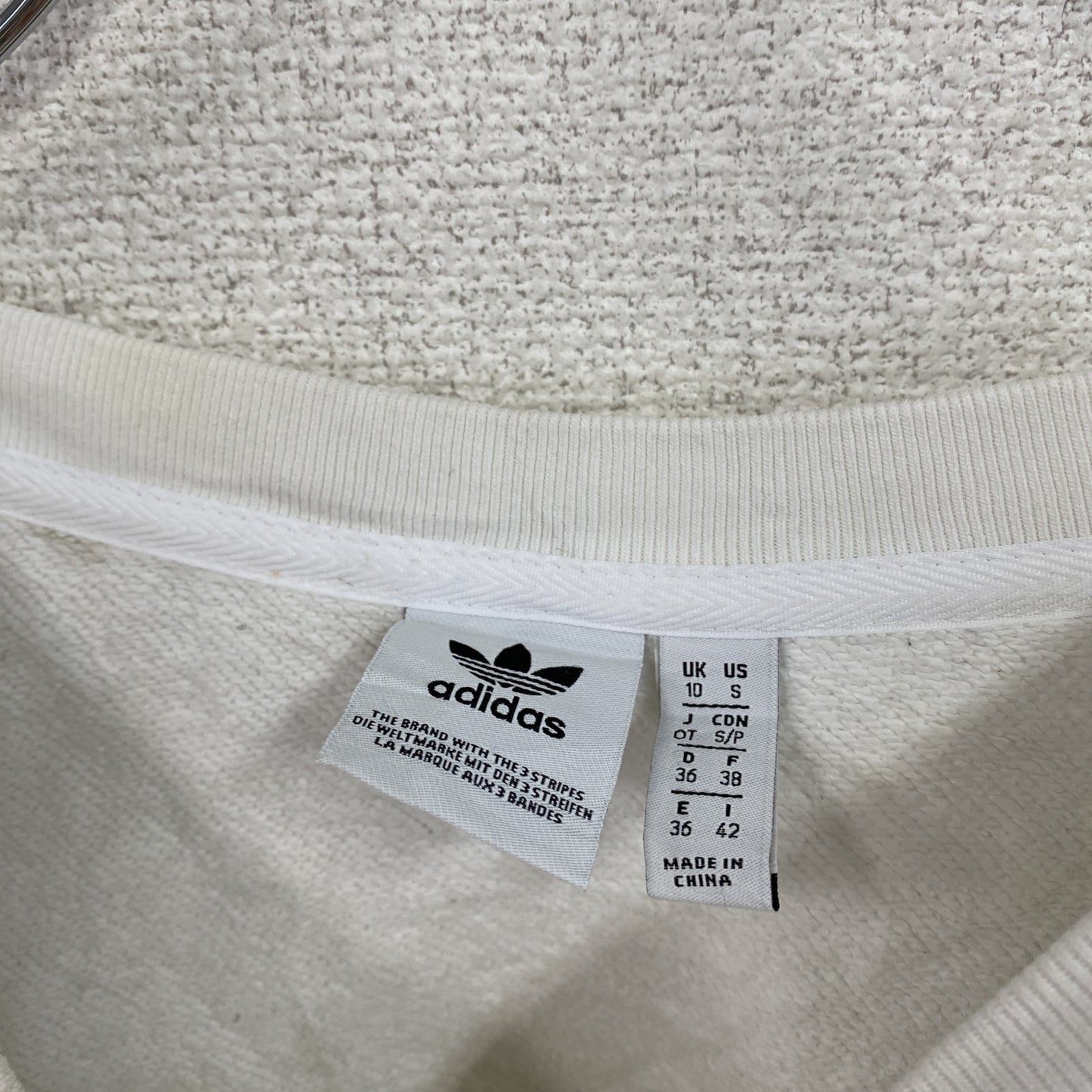 adidas　アディダス　スウェット/トレーナー　トレフォイルロゴ　白　ホワイト　OTサイズ