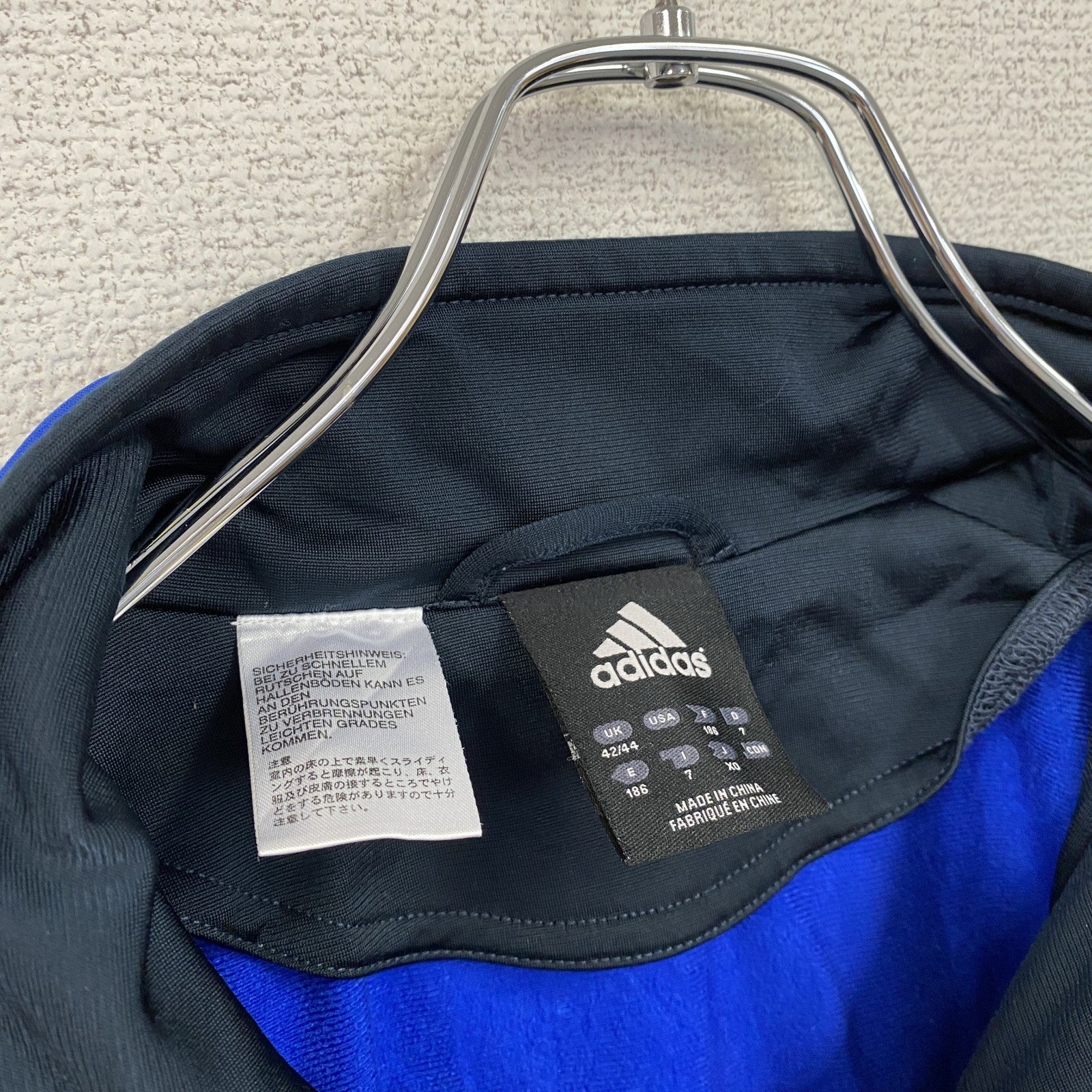 adidas　アディダス　トラックジャケット/ジャージ　青　ブルー　42サイズ