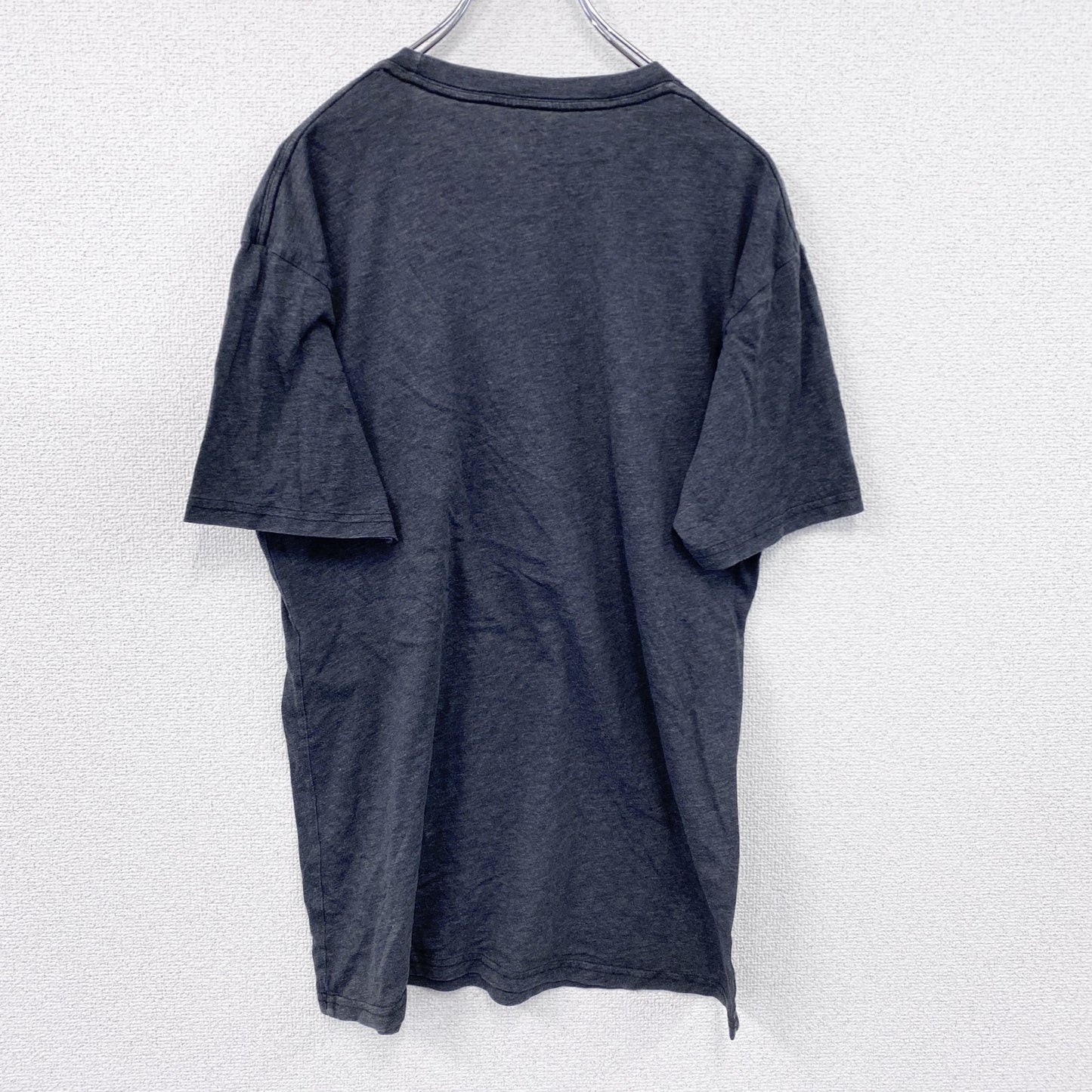 Fox Racing　フォックスレーシング　半袖プリントTシャツ　デカロゴ　スカル　骸骨　クルーネック　黒　ブラック　Lサイズ