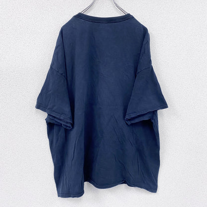 AMERICAN BUILT　半袖プリントTシャツ　紺　ネイビー