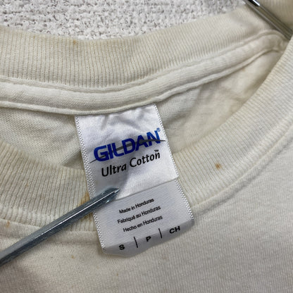 GILDAN　ギルダン　半袖プリントTシャツ　白　ホワイト　Sサイズ