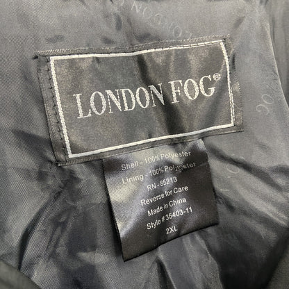 LONDON FOG　ロンドンフォグ　ダブルトレンチコート　イカコート風　黒　ブラック　2XLサイズ