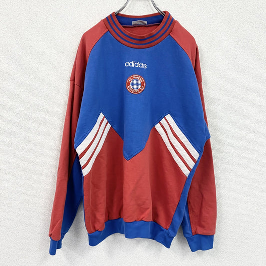 80s～　adidas　アディダス　バイエルンミュンヘン　スウェット/トレーナー　ヴィンテージ　青　ブルー　Lサイズ