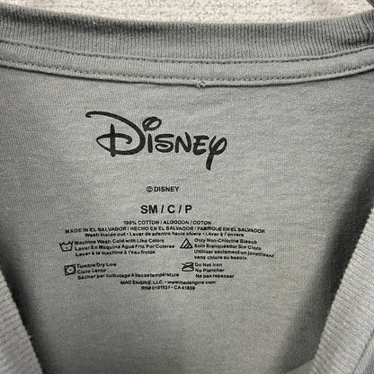 古着 used　Disney ディズニー　長袖ビックプリントTシャツ　ミッキー＆フレンズ　灰色　グレー　Mサイズ