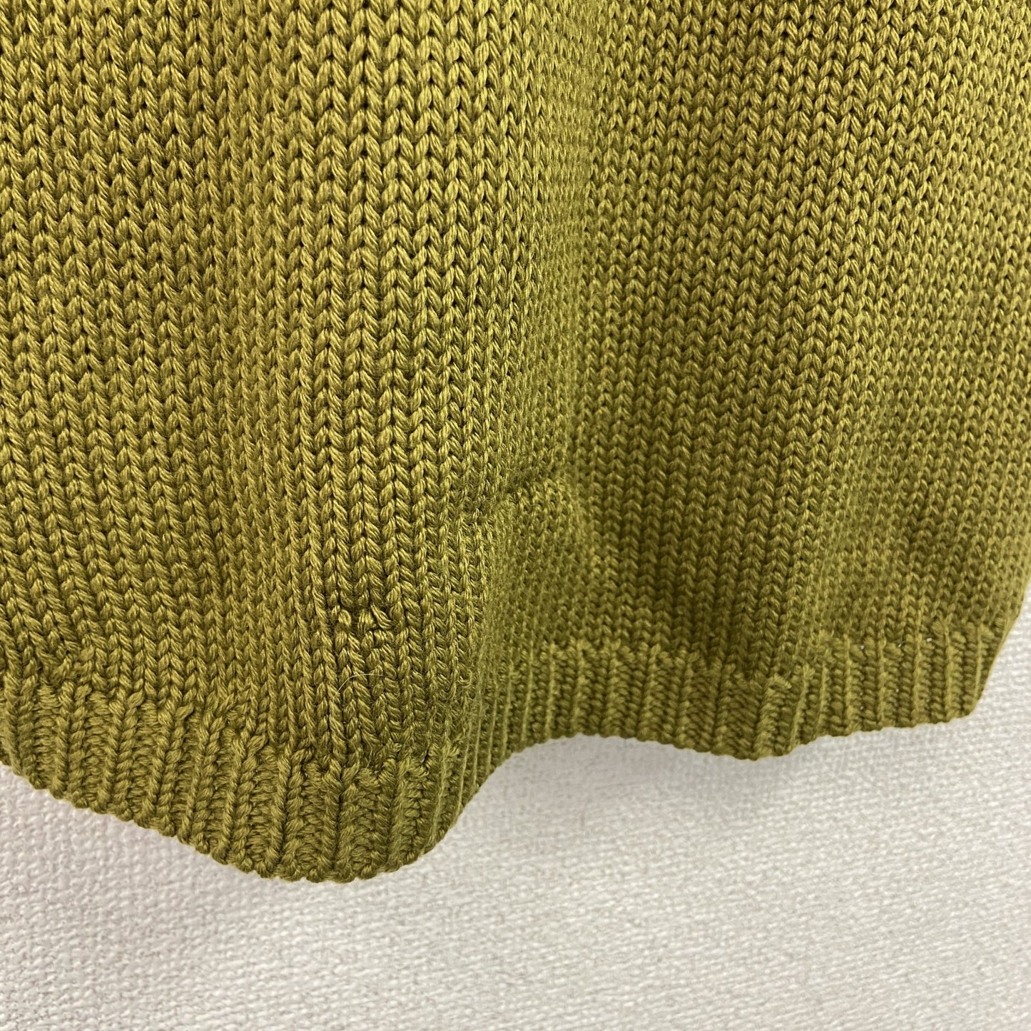 Acne Studios　アクネストゥディオズ　半袖ウール混アクリルニットセーター　カーキ　XSサイズ