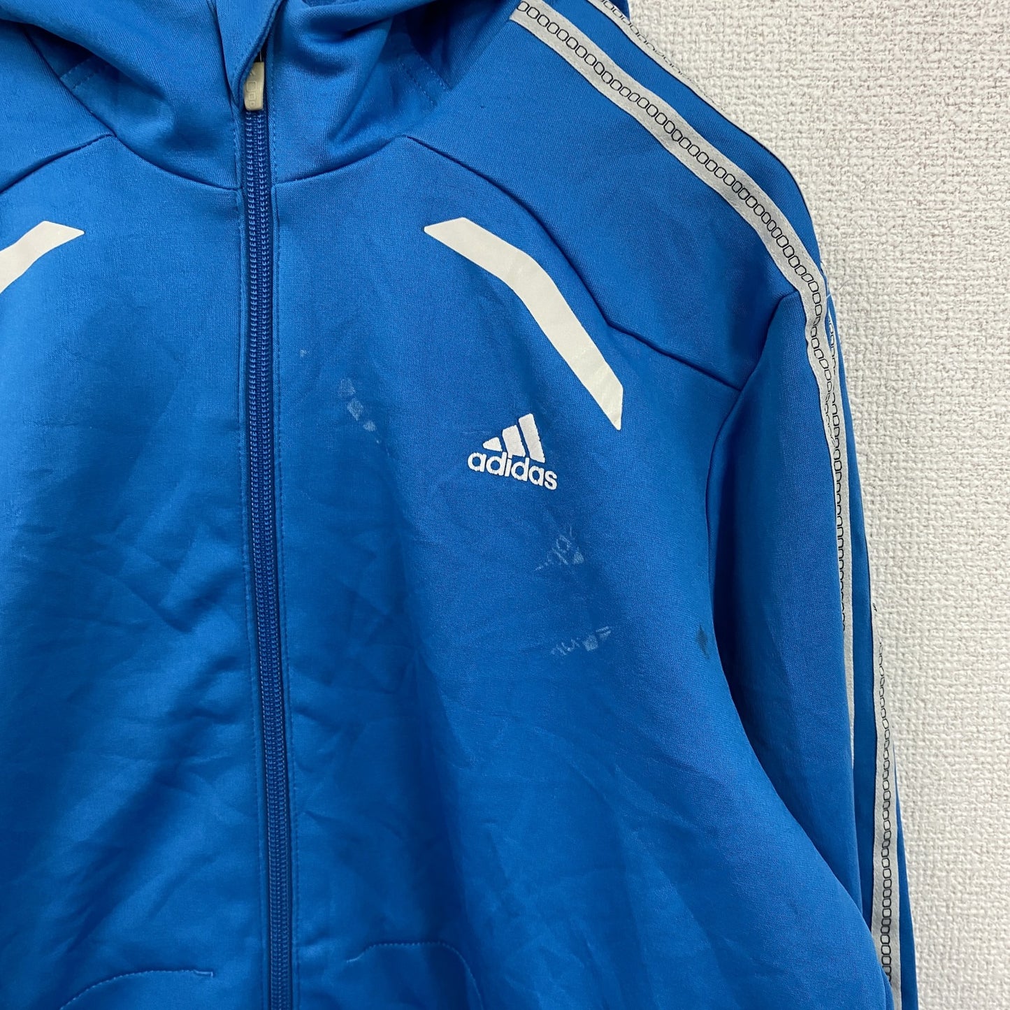 adidas　アディダス　トラックジャケット/ジャージ　パフォーマンスロゴ　青　ブルー　