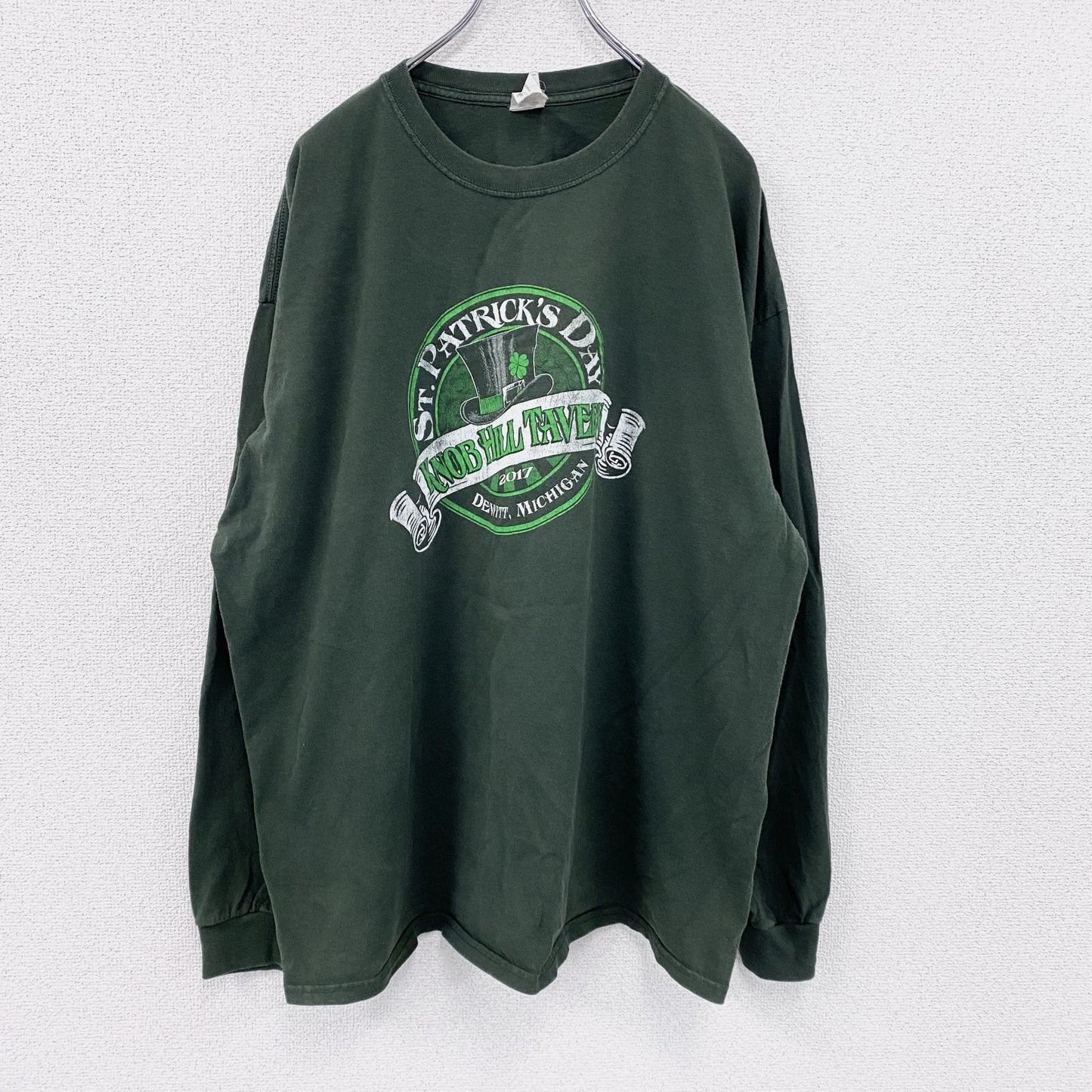 GILDAN　ギルダン　長袖Tシャツ/ロンT　深緑　ディープグリーン　2XLサイズ