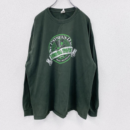 GILDAN　ギルダン　長袖Tシャツ/ロンT　深緑　ディープグリーン　2XLサイズ