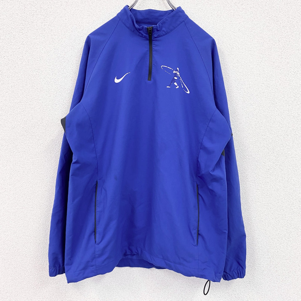 NIKE　ナイキ　ハーフジッププルオーバージャケット　青　ブルー　Mサイズ