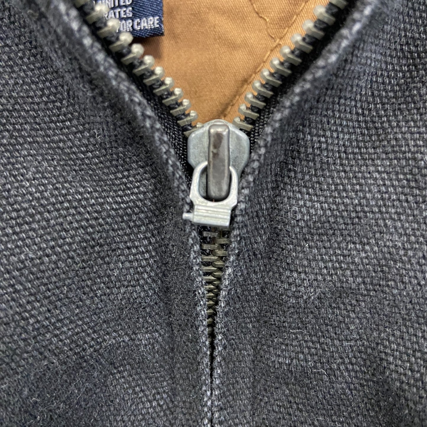 90s　CHARLES RIVER　フルジップダックジャケット　コーデュロイカラー　ヴィンテージ　黒　ブラック　Lサイズ