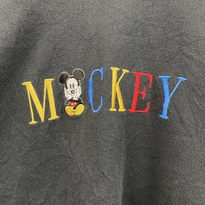 ～90s　Disney　ディズニー　ミッキーマウス　スウェット/トレーナー　ヴィンテージ　黒　ブラック　XLサイズ