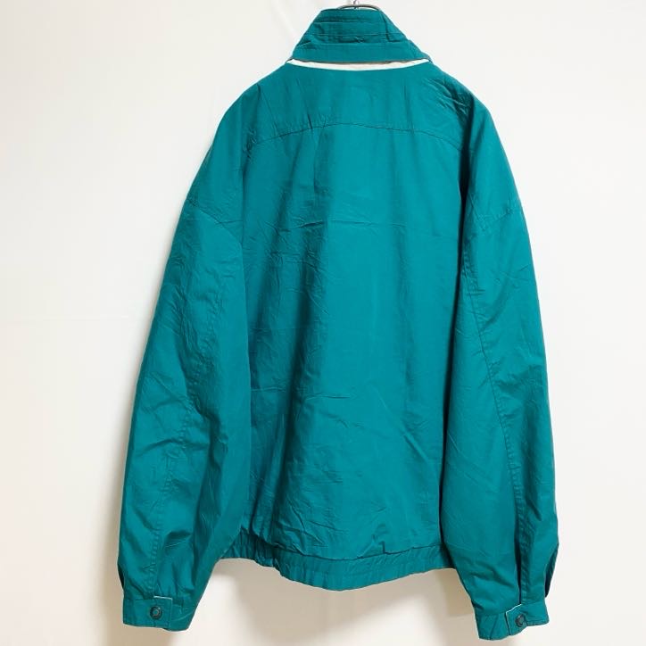 古着 used　MEMBERS ONLY　 長袖ハイネックブルゾン　マウンテンジャケット　ヴィンテージ　グリーン　秋冬服　Lサイズ