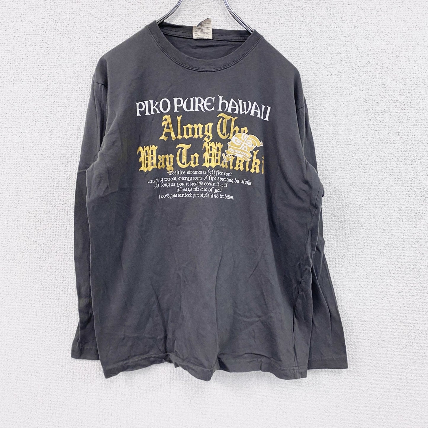 PIKO　長袖Tシャツ/ロンT　灰色　グレー　Lサイズ