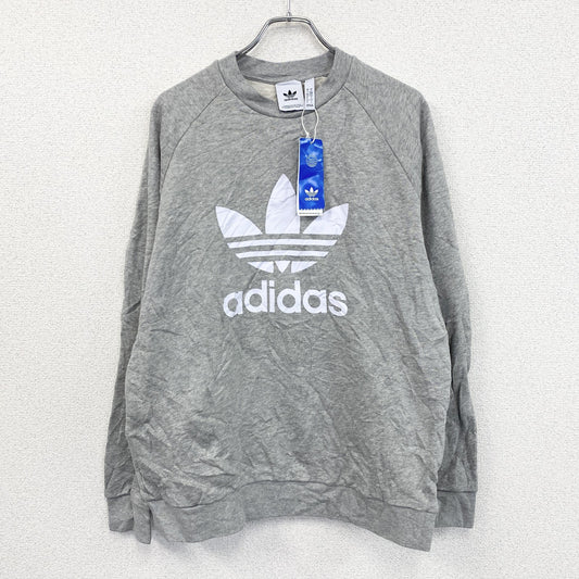 adidas　アディダス　スウェット/トレーナー　ラグランスリーブ　トレフォイルロゴ　デッドストック　グレー　2XOサイズ