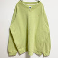 古着 used　adidas　アディダス　 長袖ワンポイント刺繍ニット　Vネックセーター　秋冬服　ビッグシルエット　XLサイズ