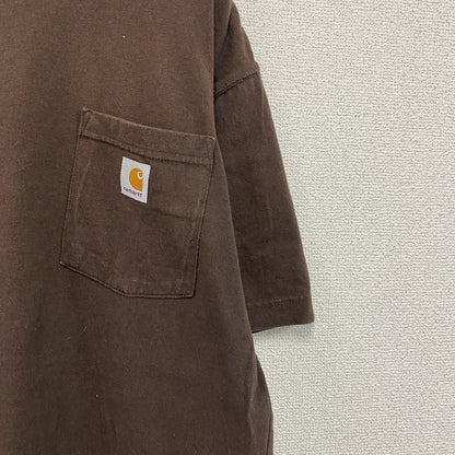 carhartt　カーハート　半袖ポケットTシャツ　ポケT　茶色　ブラウン　Mサイズ