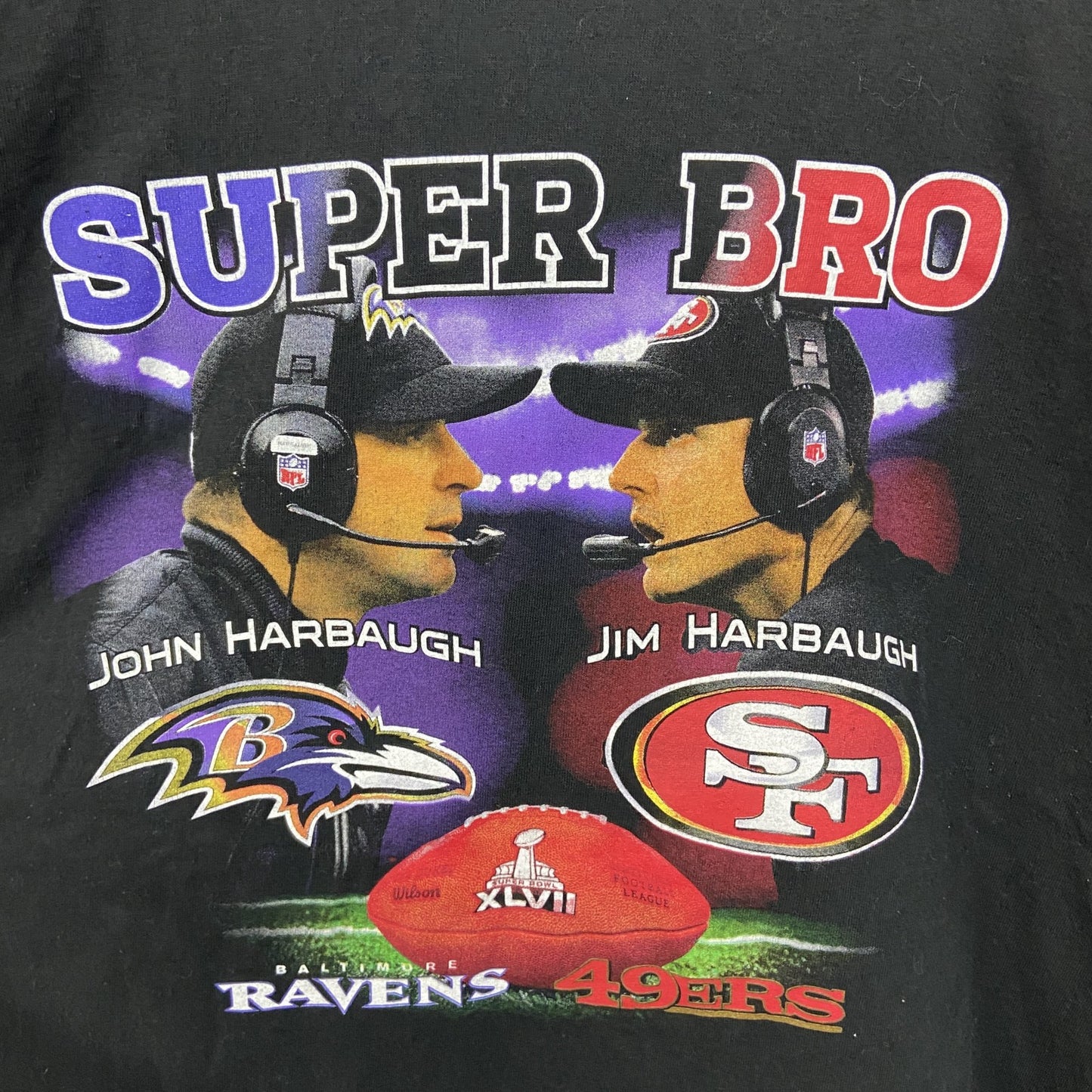古着 used　NFL TEAM APPAREL　半袖クルーネックプリントTシャツ　アメフト　スポーツ　ブラック　XXLサイズ