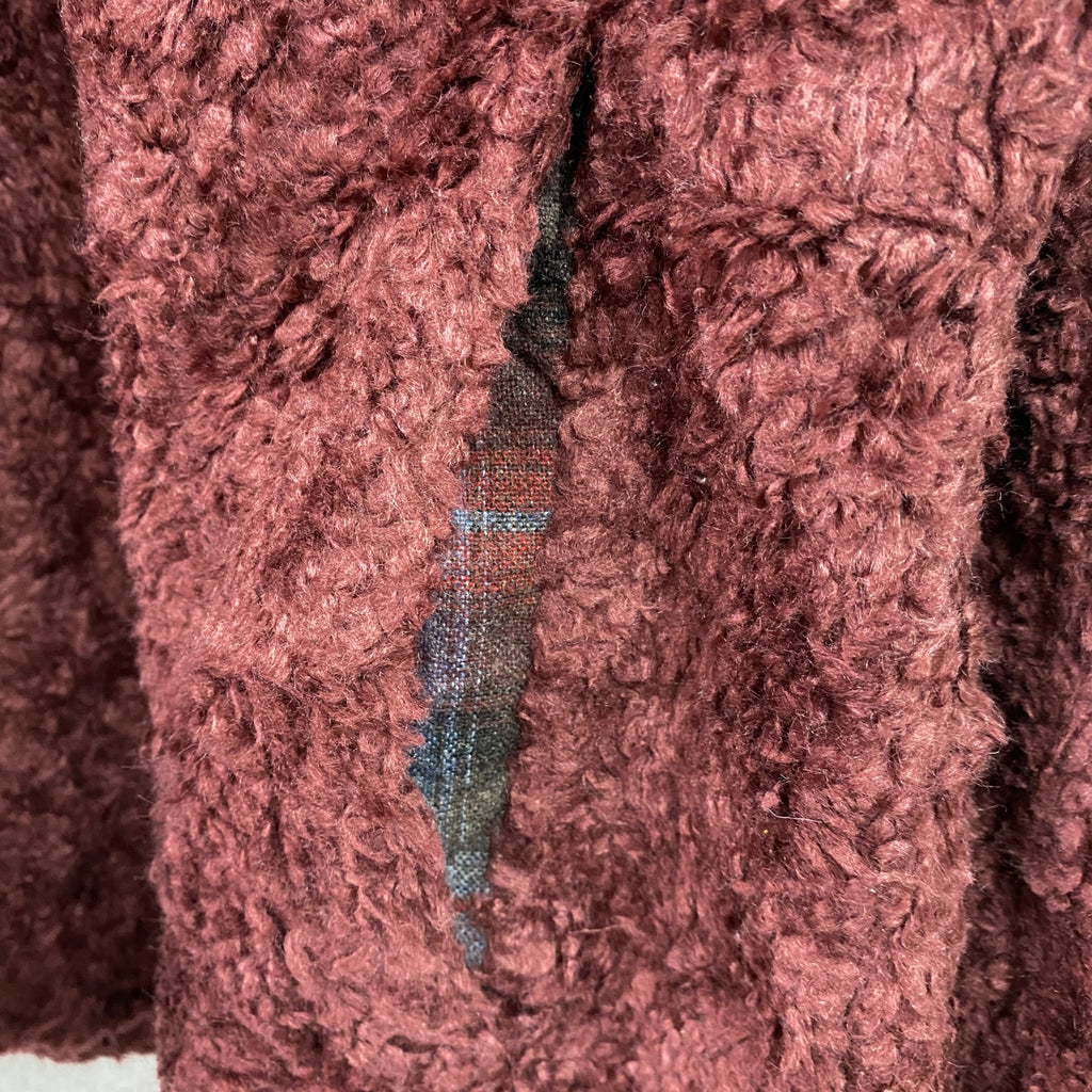 PENDLETON　ペンドルトン　フルジップフリースジャケット　チェック柄切替デザイン　赤　レッド　Lサイズ