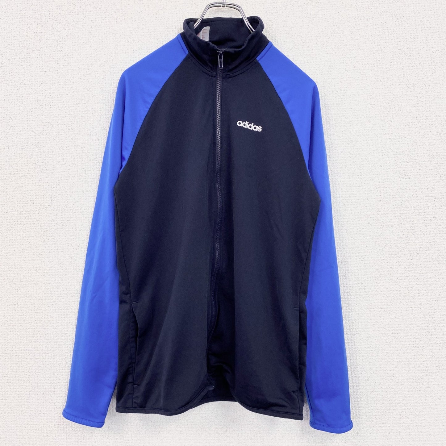 adidas　アディダス　トラックジャケット/ジャージ　青　ブルー　紺　ネイビー　XLサイズ