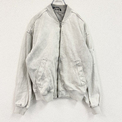 ZARA　ザラ　コットンボンバージャケット　ライトグレー　Sサイズ