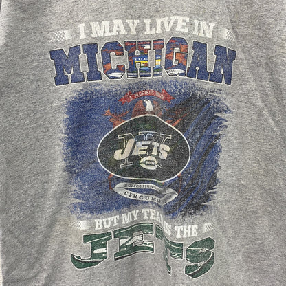 GILDAN　ギルダン　JETS　半袖プリントTシャツ　灰色　グレー　3XLサイズ