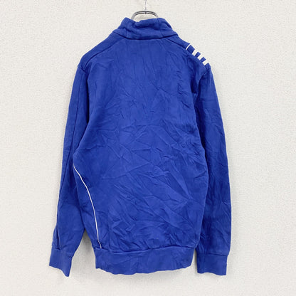 adidas　アディダス　ハーフジップスウェットトラックジャケット/ジャージ　パフォーマンスロゴ　青　ブルー　Lサイズ