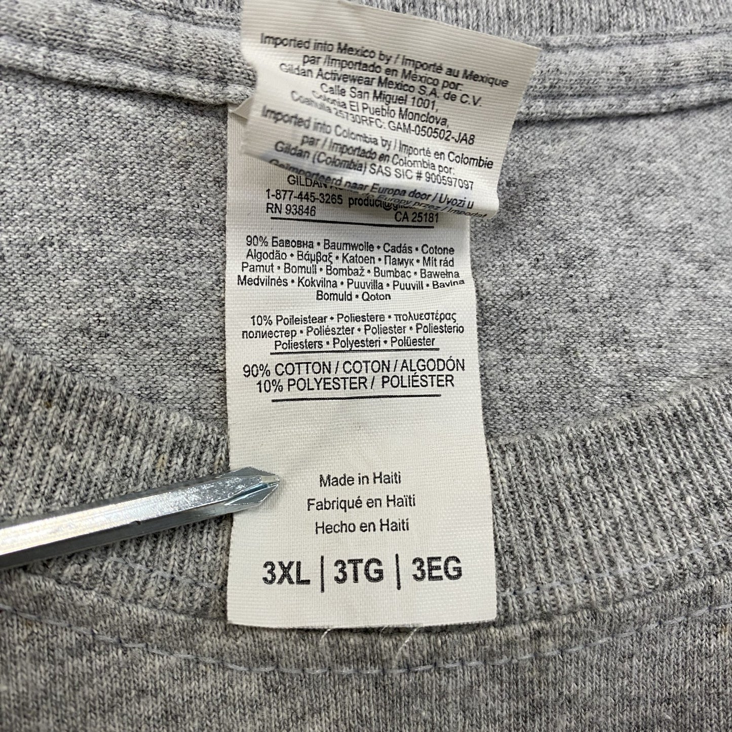 GILDAN　ギルダン　JETS　半袖プリントTシャツ　灰色　グレー　3XLサイズ