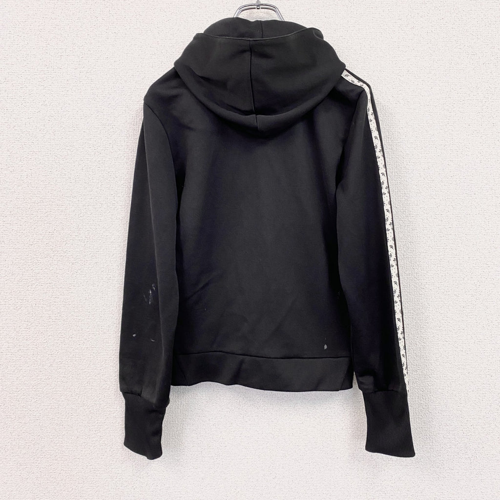 adidas　アディダス　フルジップジャージ　スウェットパーカー/フーディー　黒　ブラック　38サイズ