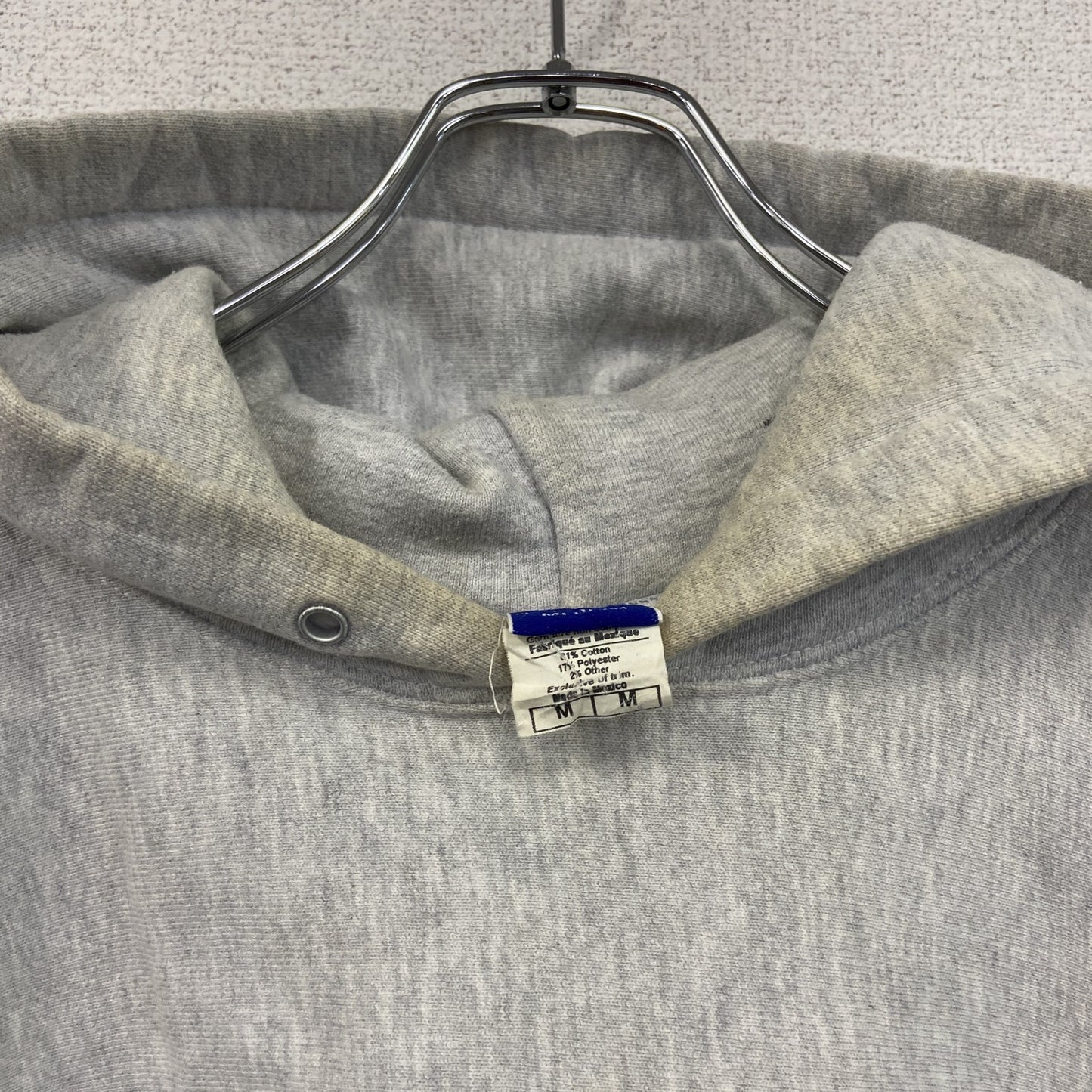 90s　Champion　チャンピオン　リバースウィーブ　スウェットパーカー/フーディー　刺繍タグ　霜降りグレー　Mサイズ