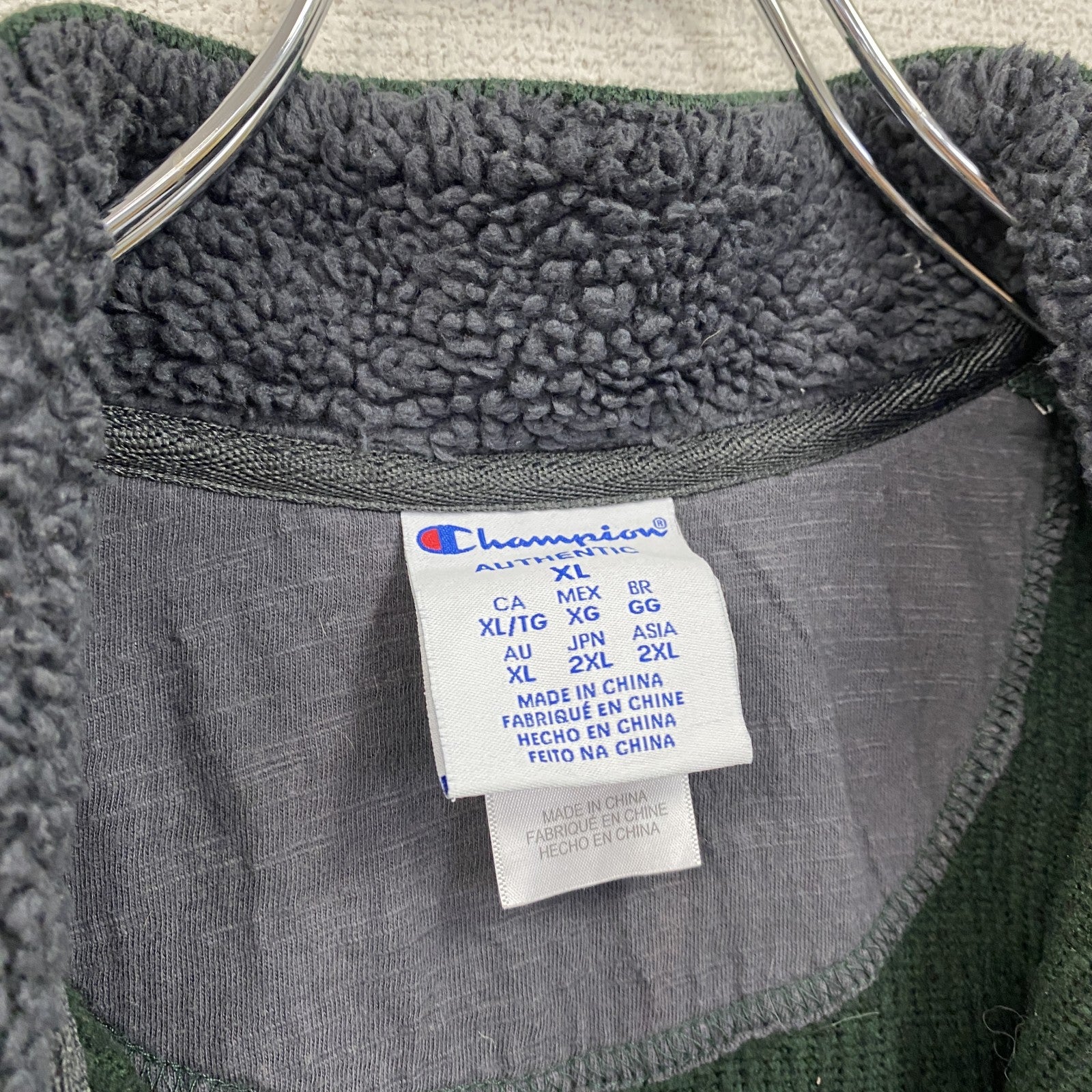 Champion　チャンピオン　ハーフジッププルオーバージャケット　緑　グリーン　XLサイズ